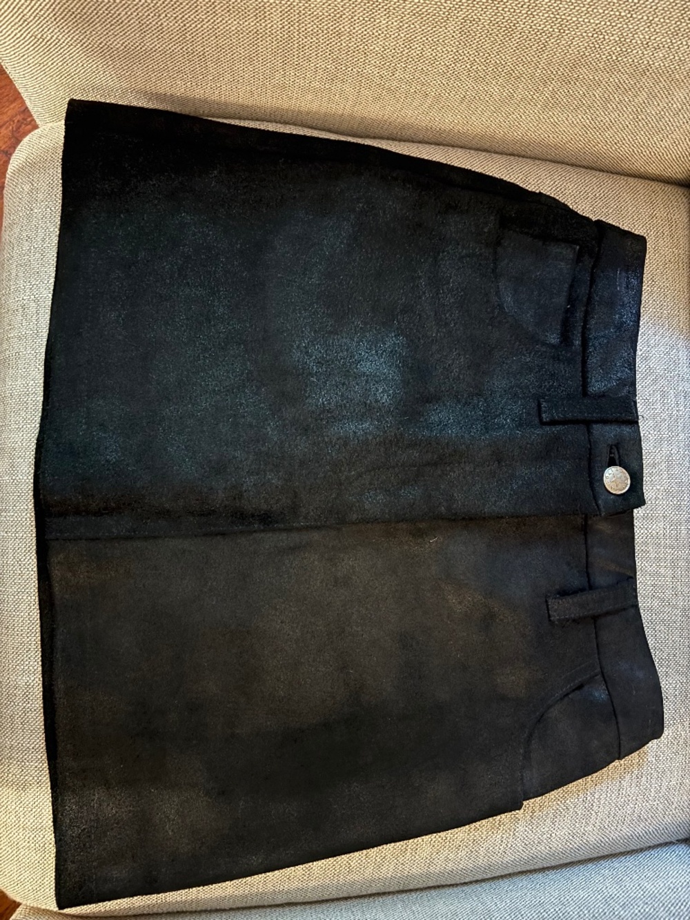 Designer Suede mini skirt